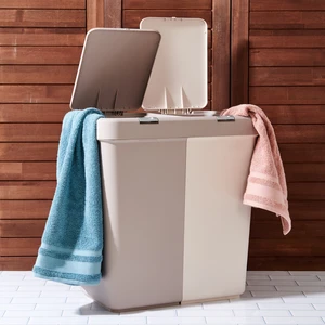 Duo Laundry Çamaşır Sepeti - Bej / Krem - 80 lt