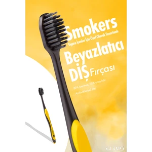 Smokers Beyazlatıcı Diş Fırçası | Sigara & Çay Lekelerine Karşı | Plak & Sararma Önleyici | Sarı