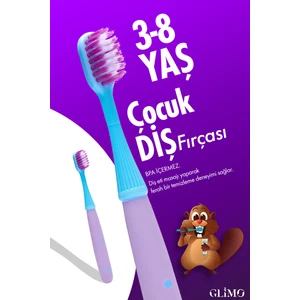 Kids Çocuk Diş Fırçası 3-8 Yaş | Diş Eti Dostu Yumuşak Kıl, Eğlenceli Tasarım |çocuklara Özel,mavi