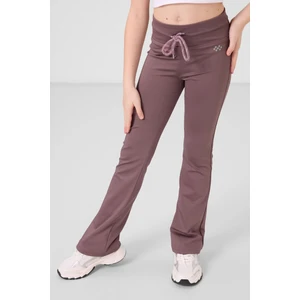 Gül Kurusu Esnek Standart Fit Basic Performans Ispanyol Paça Kız Çocuk Tayt - 75193