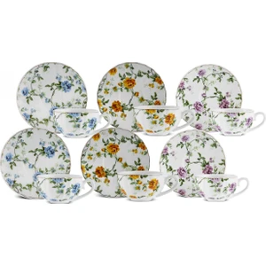 Flora 6 Kişilik Kahve Fincan Takımı 90 ml