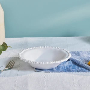 Perla Melamin Çukur Tabak 22 cm Beyaz