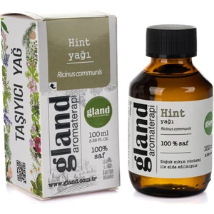 Gland Aromaterapi Hint Yağı (Castor Oil) 100 ml - Ricinus Communis – Hekzansız Saf Soğuk Sıkım