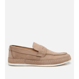 02AYH302550A300 ERKEK Nubuk Bej Rahat Tabanlı Loafer