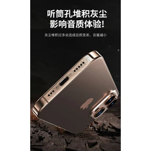 Iphone 16PRO-16 Promax Çöl Titanyum Toz ve Kir Önleyici Filtre Mikrofon , Hoparlör, Şarj Koruma