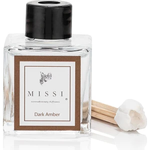 50 ml Kare Şişe Dark Amber Bambu Çubuklu Oda Kokusu 