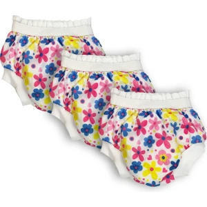Sema Baby 3'lü Desenli Lüks Alıştırma Külodu  No.3 20-25 kg - Flowers