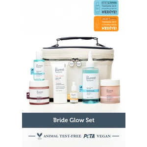 The Purest Solutions Işıltılı Gelin Cilt Bakım Seti - Vegan, Antioksidan ve Nemlendirici Özler, 6 Parça