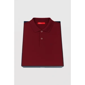 Ds Damat Slim Fit Bordo Kutulu Polo Yaka T-Shirt