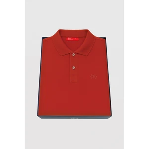 Ds Damat Slim Fit Kiremit Kutulu Polo Yaka T-Shirt