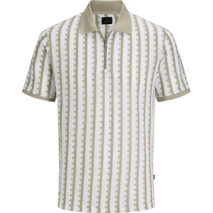 Jack Jones Erkek Örme Fermuar Detaylı Polo Yaka Tişört 12276108