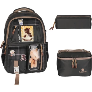 Kore Tarzı Okul Çanta Seti 3'lü Set 1395