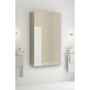Tek Kapaklı Suntalam 60X40 Aynalı Banyo Dolabı Üst Modülü Beyaz