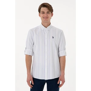 U.s. Polo Assn. Erkek Mavi Gömlek Desenli 50306352-VR036