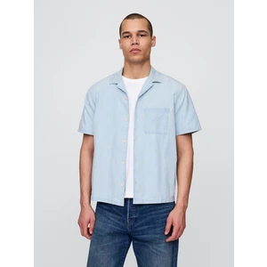 Erkek Açık Mavi Relaxed Denim Gömlek