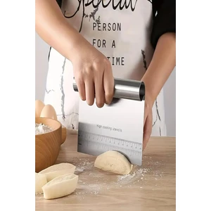 Paslanmaz Çelik Hamur Kesme Aparatı Çelik Kesici Kazıyıcı Pasta ve Kek Şekillendiren Lüx Spatula