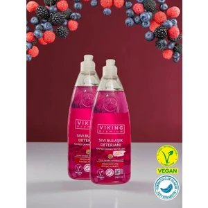 2' Li Viking Sıvı Bulaşık Deterjanı Kırmızı Orman Meyveleri 750 ml Vegan