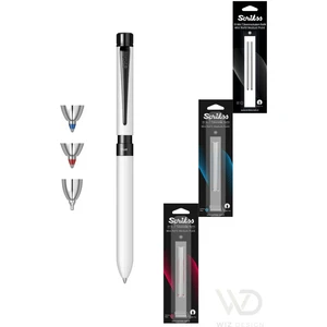 83 Trıo Sport Multifonksiyon Beyaz (Tükenmez Kalem Mavi ve Kırmızı & Versatil) + Yedek Hediyeli