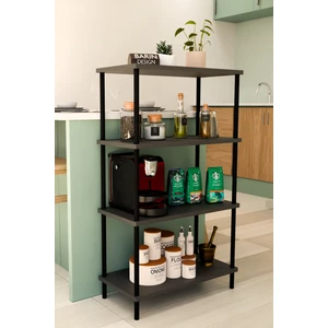 Barin Design 4 Katlı Çevir Kur Mutfak Rafı Çok Amaçlı Düzenleyici, Baharatlık, Kahve Köşesi, Açık Mutfak Dolabı