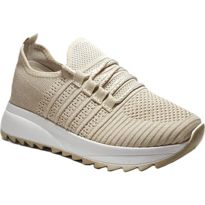2302 Bej Kadın Günlük Sneakers