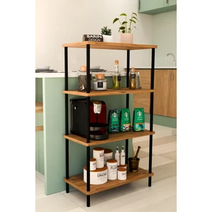 Barin Design 4 Katlı Çevir Kur Mutfak Rafı Çok Amaçlı Düzenleyici, Baharatlık, Kahve Köşesi, Açık Mutfak Dolabı