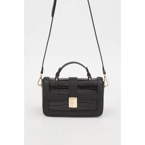 KROKO SİYAH Kroko Deri El Çantası