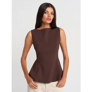 50281 Peplum Top-Kahve