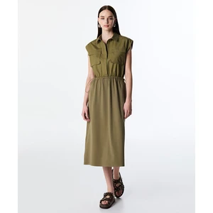 Kumaş Mıx Midi Elbise TS1250002484022