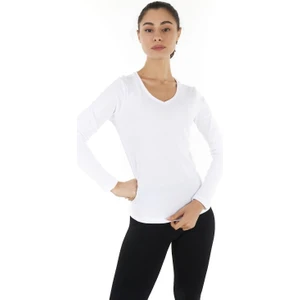 Kadın Uzun Kollu V Yaka Tişört