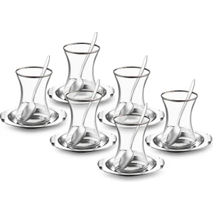 Mars 18 Parça Çelik Çay Seti