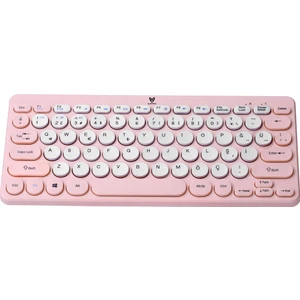 BT-K95 Bluetooth Bağlantılı Taşınabilir Slim Klavye Pembe Telefon Tablet Mac Uyumlu