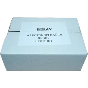 A5 Fotokopi Kağıdı 80 Gram 2000 Adet 1 Koli