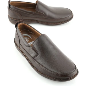 Erkek Yazlık Iç Dış Hakiki Deri Ortopedik Rahat Klimalı Taban Boğazdan Lastikli Esnek Günlük Ayakkabı