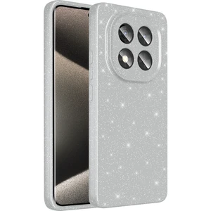 Redmi Note 14 Pro 4g Kılıf Kamera Korumalı Simli Lüks Sah Koton Kapak - Gümüş