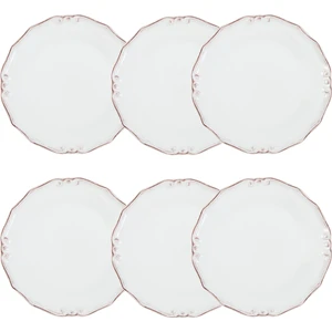Ekru 6 Lı Pasta Tabağı Seti -20CM
