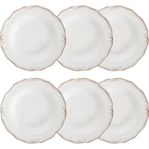 Ekru 6 Lı Çukur Yemek Tabağı Seti 24CM