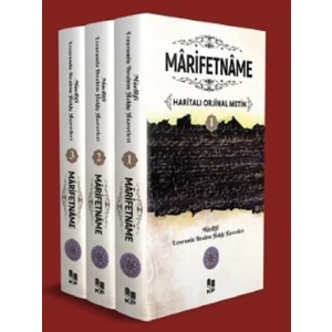 Marifetname 3 Cilt Takım Haritalı Tam Metin Erzurumlu Ibrahim Hakkı Hz. 14X20 cm Kutulu Ayraç  Hediyeli