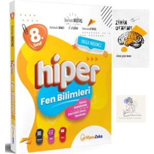 Hiperzeka 8.sınıf Fen Bilimleri Konu Anlatım KİTABI+ZİHİNDENEME-SS-SK1230