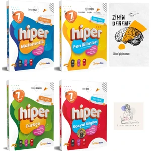 Hiper Zeka Yayınları Hiperzeka 7.sınıf M-F-T-S 4branş Konu Anlatım  SET+ZİHİNDENEME-SS-SK1219