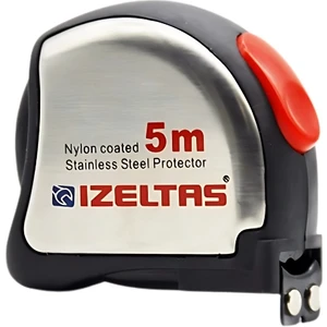 |  Şerit Metre, Mıknatıslı Uç ile Yüzeye Yapışan Krom Metre, 5 m, 19 mm