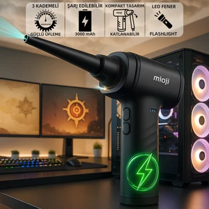 Mio AD72 3000MAH 46000RPM 3 Kademeli Taşınabilir Araç Hava Üfleme ve Vakum Cihazı