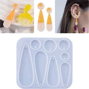 Epoksi Silikon Kalıp Çoklu Anahtarlık Damla Üçgen Delikli Kolye Küpe Kalıbı