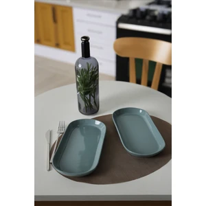 Yeşil Noyan Kayık Tabak 28 cm 2 Adet 326