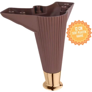 Nefes Ceviz 12 cm Plastik Mobilya Ayağı, Lüks Metal Mobilya Ayak, Koltuk, Dolap, Şifonyer Ayak