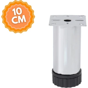 Ayarlanabilir 10 cm Bingolu Krom Metal Mobilya Ayağı, Lüks Metal Mobilya Ayak, Koltuk, Dolap, Şifonyer Ayak