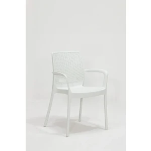 2 Adet Rattan Lüx Beyaz Sandalye / Balkon-Bahçe-Teras