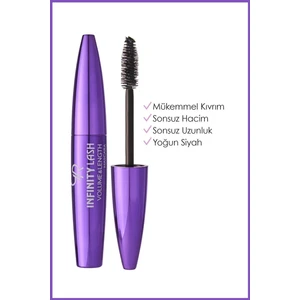 Golden Rose Infinity Lash Volume & Length Mascara Black - Kıvrım Veren Maskara - 8691190069261