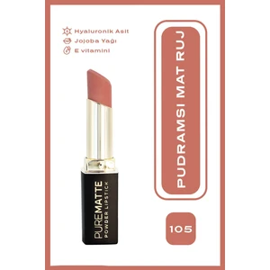 Golden Rose Pure Matte Powder Lipstick No: 105 - Pudralı Mat Ruj