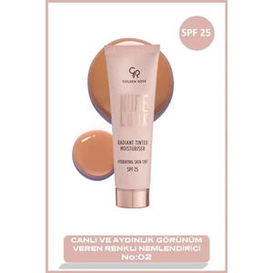 Golden Rose Nude Look Radiant Tinted Moisturiser No: 02 Medium Tint - Renkli Nemlendirici Spf 25 - 8691190967147
