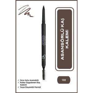 Golden Rose Longstay Precise Browliner No: 102 Deep Brown - Asansörlü Kaş Kalemi - 8691190595029
